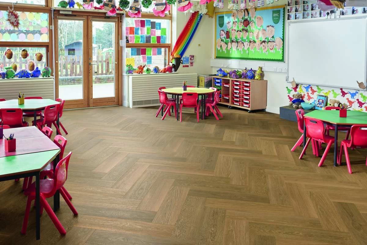 Karndean Van Gogh Golden Brushed Oak Herringbone 3 Karndean Van Gogh Golden Brushed Oak Herringbone