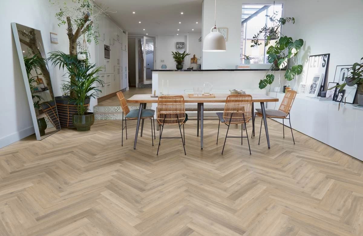 Polyflor Camaro RigidCore Naked Blond Oak Herringbone 3 Polyflor Camaro RigidCore Naked Blond Oak Herringbone
