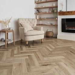 Karndean Knight Tile Washed Character Oak Herringbone